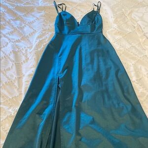 Elegant Teal Evening Gown
